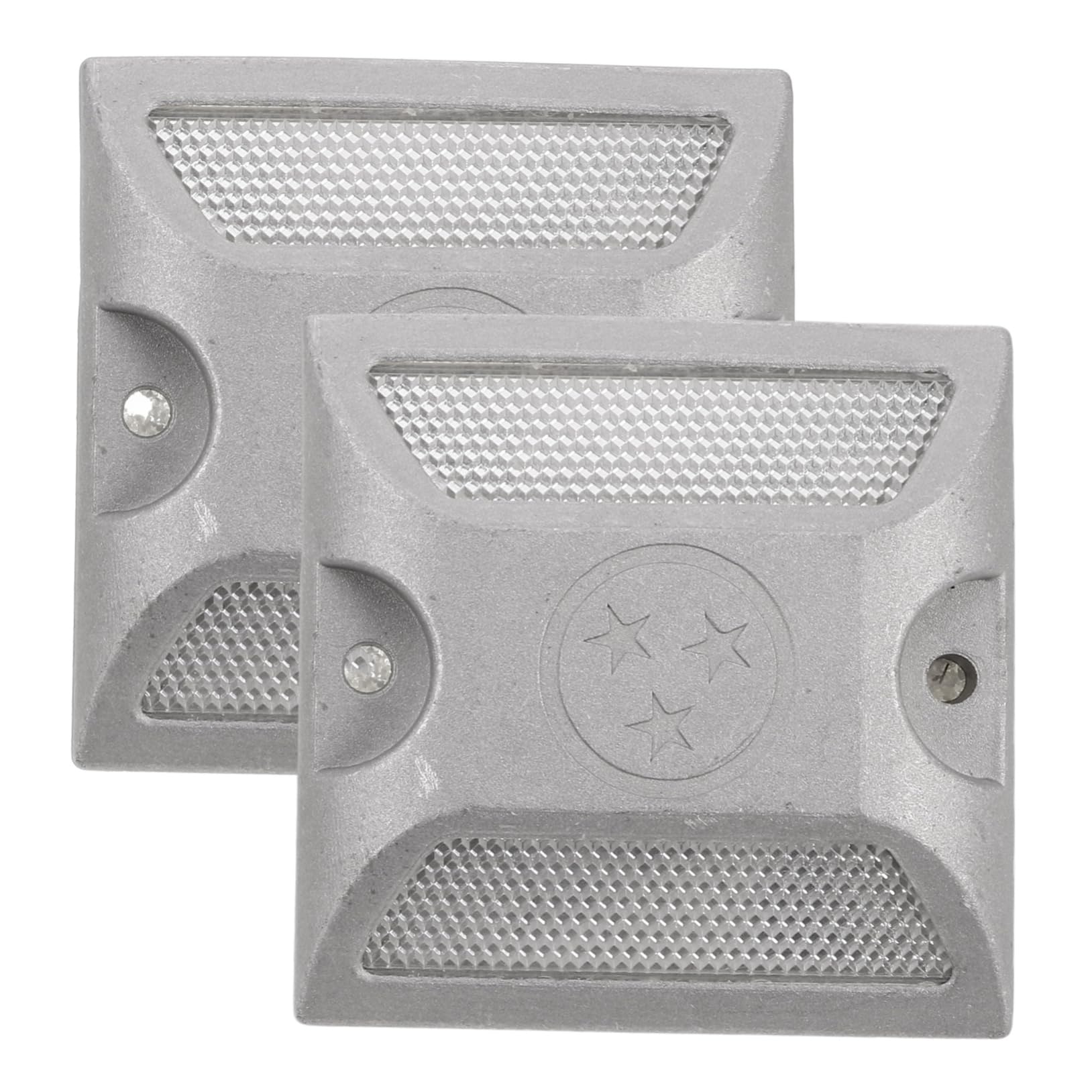 BESPORTBLE Aluminum Road Reflectors 2 Pack Reflective Running Gear for Night Safety Road and Pathway Markers