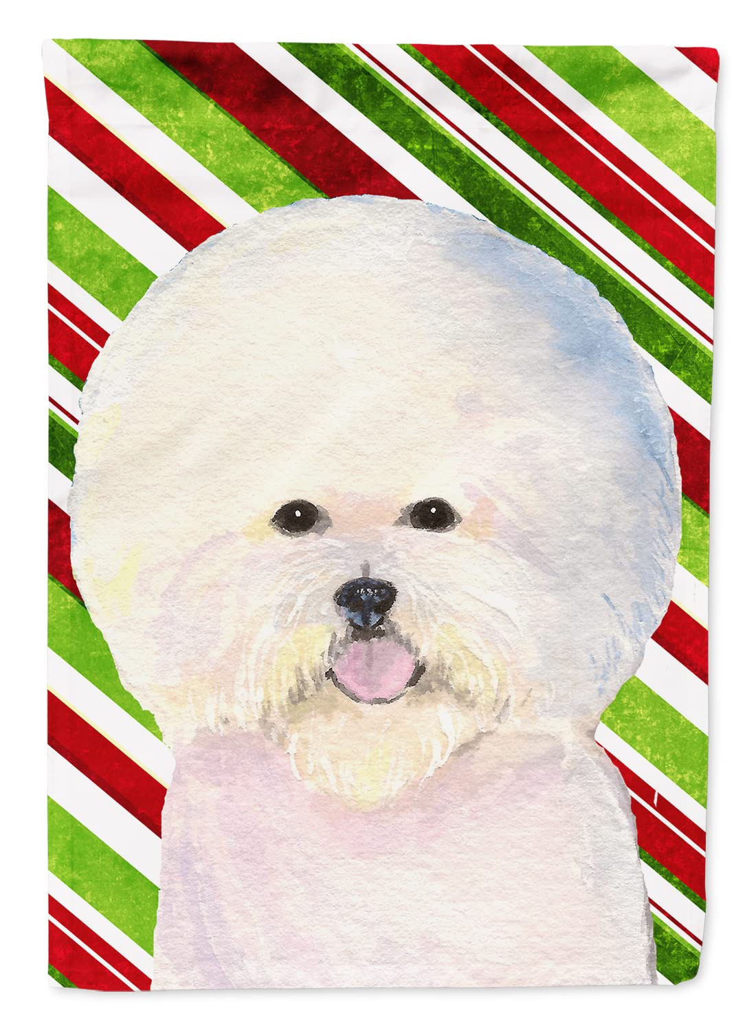 Drapeau Bichon Frisé de Noël Caroline's Treasures SS4595CHF en toile pour décoration maison grande