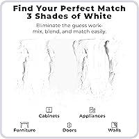 Vista 4 de spot. Pintura de retoque Acabado mate para gabinetes, paredes, puertas y muebles Kit de reparación blanco multitono Secado rápido