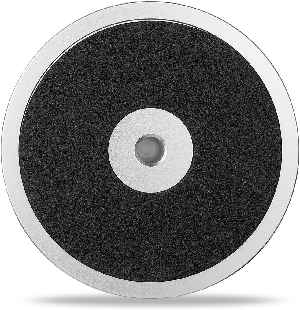 Nobsound アルミレコードウェイト LP ビニール ターンテーブル ディスク スタビライザー バブルレベル (シルバー)