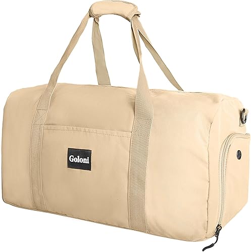 Goloni Bolsa de viaje para mujer, bolsa de gimnasio con compartimento para zapatos, bolsa de lona ligera de viaje de fin de semana, bolsa de noche