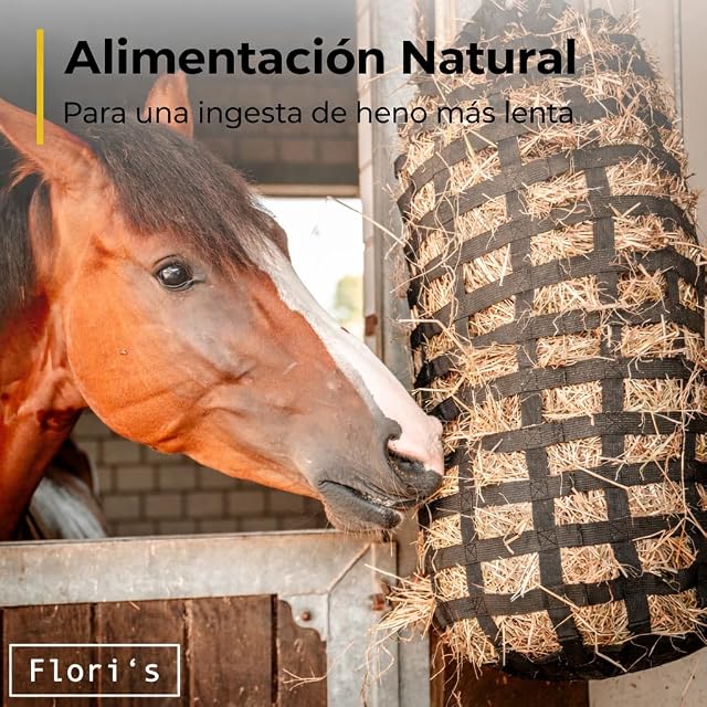 Foto 2 de 7 de Flori's Red de heno para caballos de malla estrecha