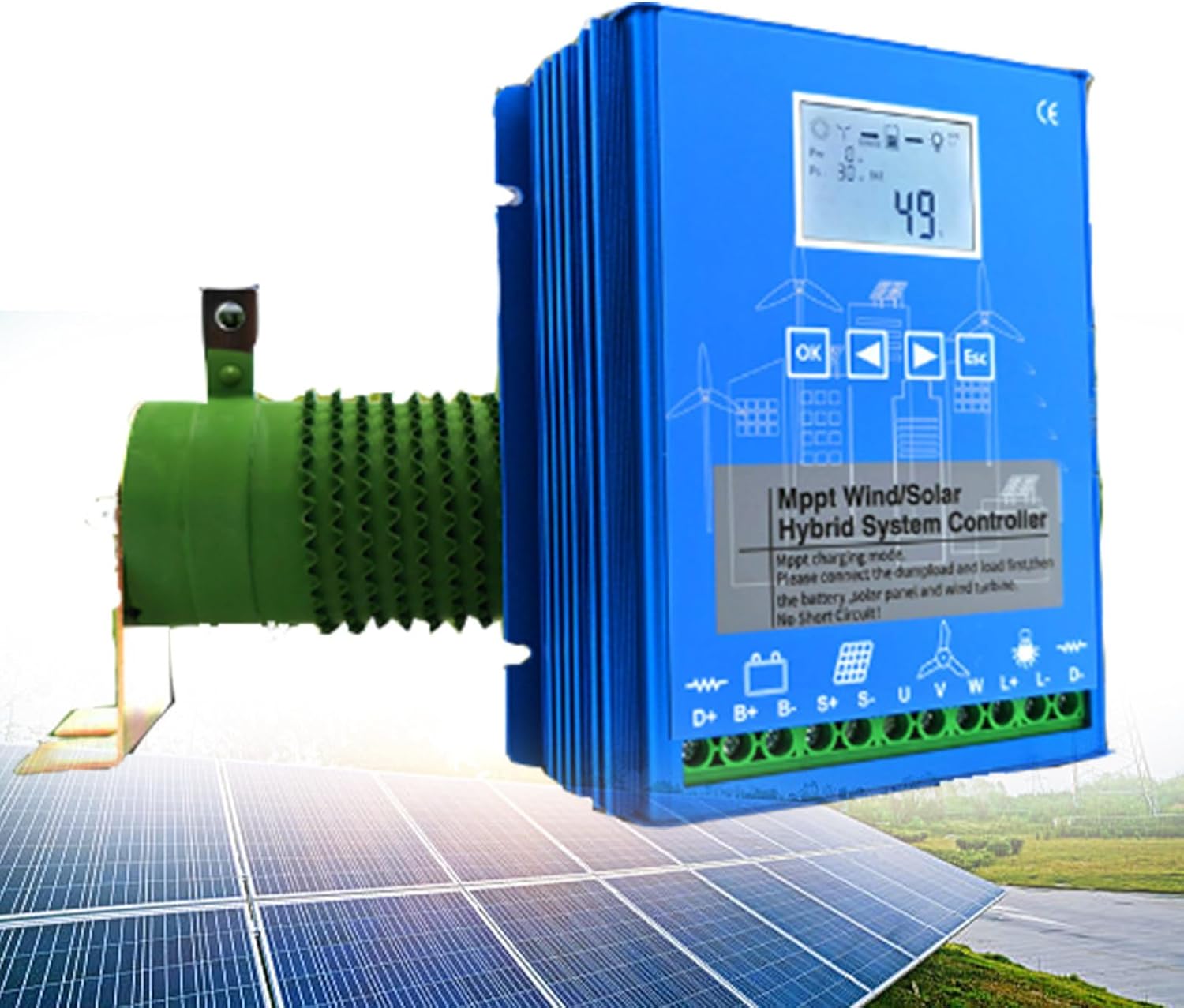 10000W Renewable Energy Controller Universal for Off Grid Wind Solar Hybrid Systems Hybrid Charge Controller,48V