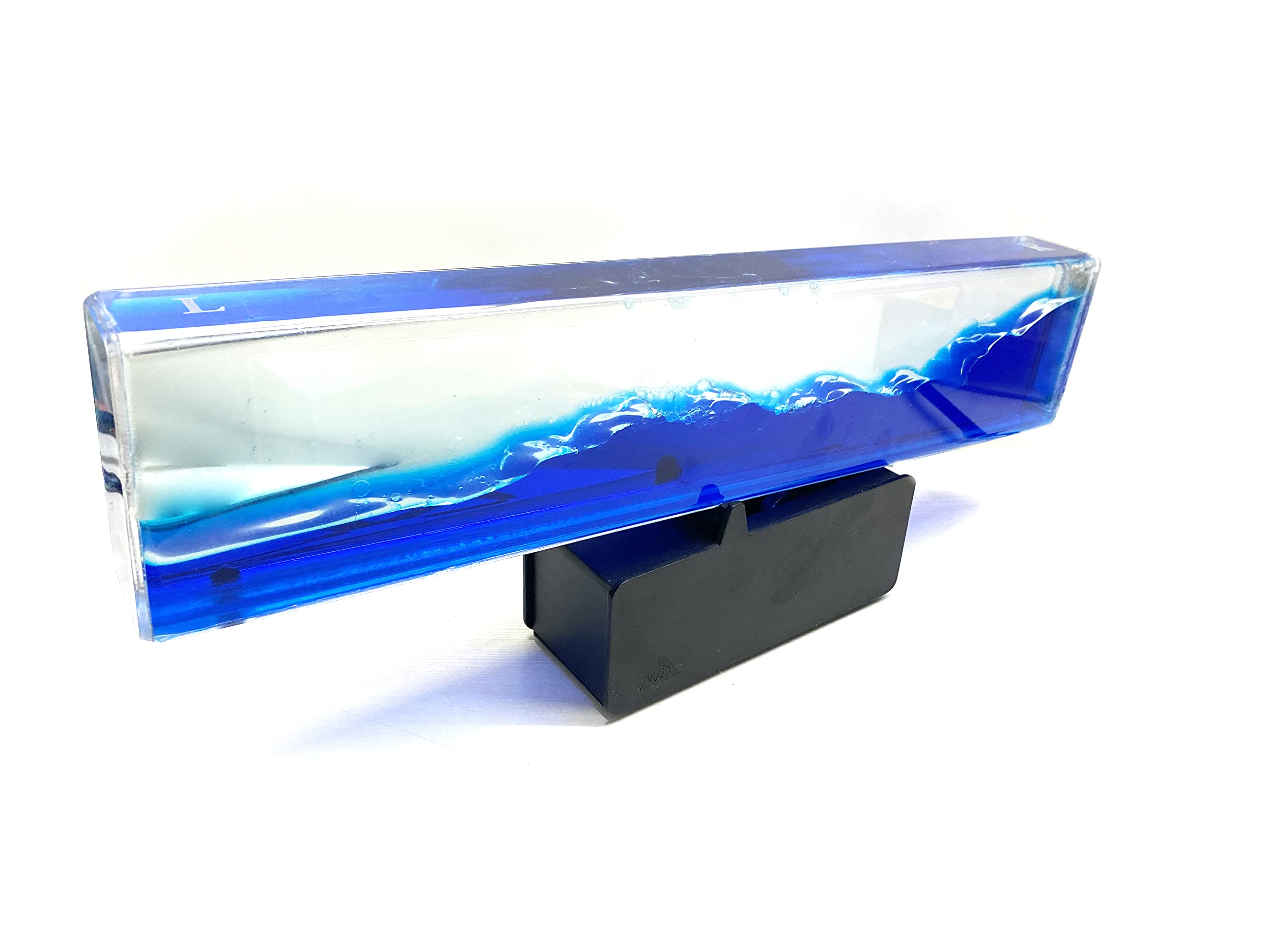 Wave Motion Machine 17inch Vessel Bubble Trap and Black Base Unit, Acrylic