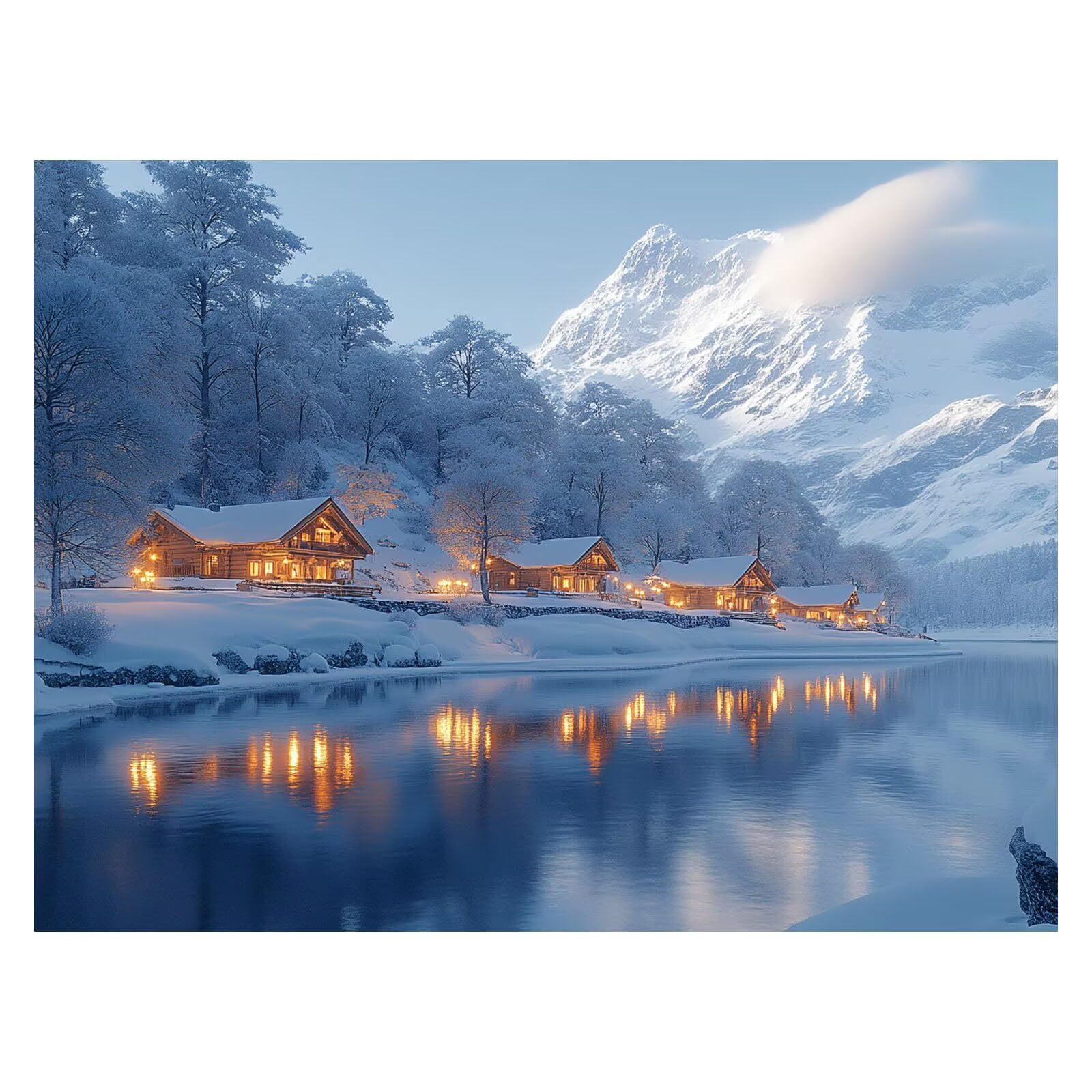 Peinture Numero Adulte Hiver DIY Toile Peinture Colorée 135x100cm ZSHS2534