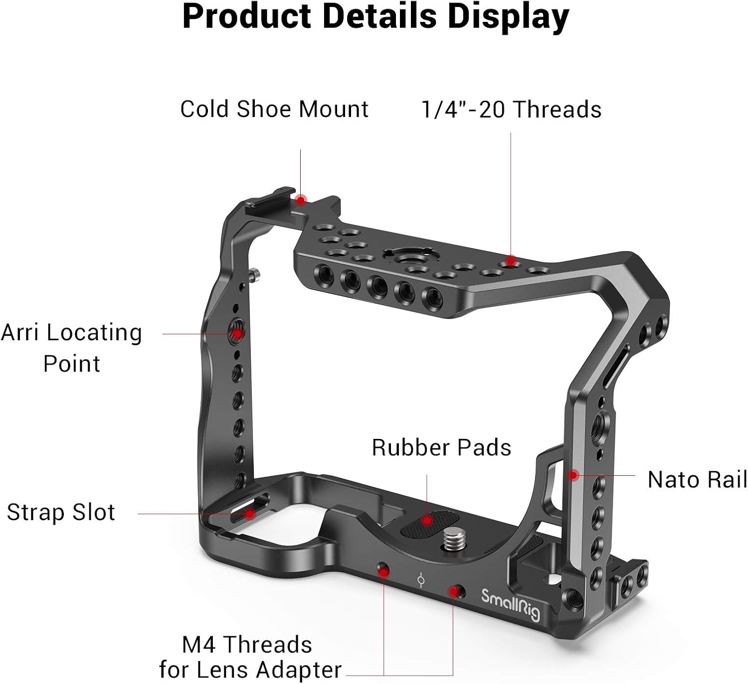 Suреr Dеаl Prоduсt SmallRig A7RIII / A7III / A7M3 Camera Cage for Sony A7RIII / A7III / A7M3 Camera (ILCE-7RM3 / A7R Mark III), w/ Shoe Mount, Built-in NATO Rail, Accessible for Sony XLR-K2M/K1M, Black – 2087