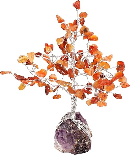 Miniatura 3 de Árbol de cristal curativo natural de la vida con base, cristal de chakra curativo para decorar tu hogar, jardín, oficina.