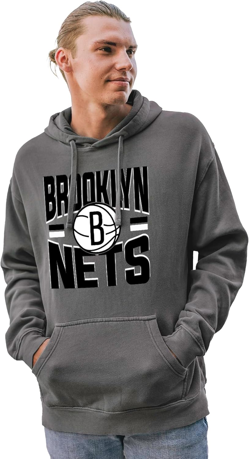 Blue 84 NBA Officially Licensed Hooded Sweatshirt Ringspun Bold Black