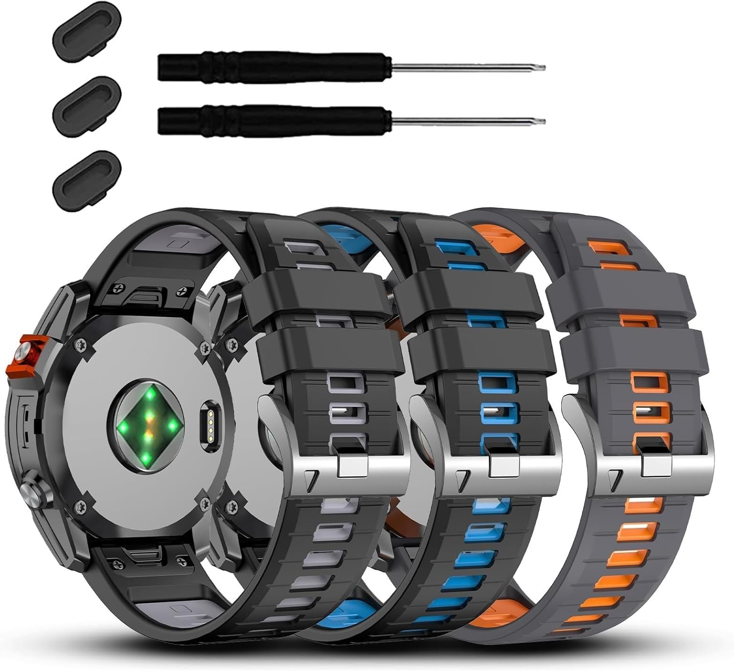 22mm For Garmin Fenix 7/7 Pro/6/6 Pro/5/5 Plus Watch Band,Soft Quickfit Silicone Straps For Forerunner 965 955/Approach S70 47mm/Instinct 2/quatix 7 Smartwatch