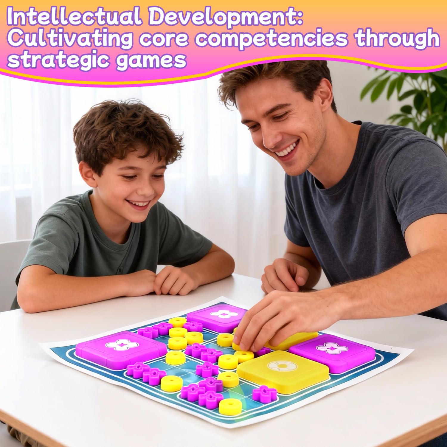Tic Tac Toe Game, Smart Games for Family Game Night XO Noughts and Crosses Game, 2 Player Board Fidgets Toys - Image 2