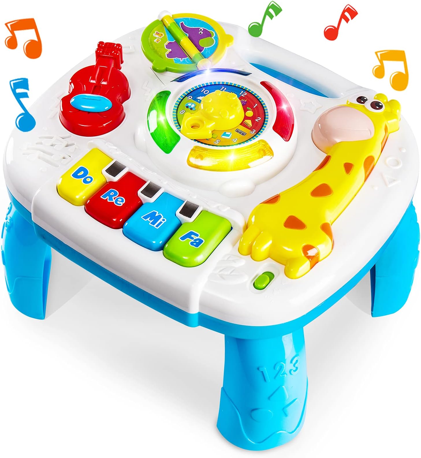 HERSITY Baby Toys Musical Learning Table, Activity Table for Babies 18+ Months, Learning Center Gifts for Toddler Boys Girls 1 2 Year Plus