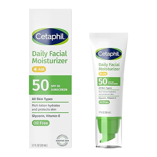 Miniatura 11 de Humectante facial Cetaphil diario, con protector solar SPF 50+, de 1.7 onzas líquidas, paquete de de 2