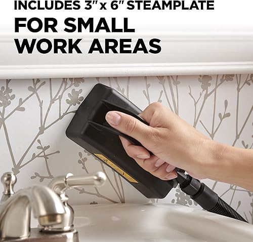Miniatura 5 de Wagner Spraytech 2418627 725 - Vaporizador de papel pintado, limpiador de vapor para una fácil extracción de papel tapiz, 2 placas de vapor incluidas