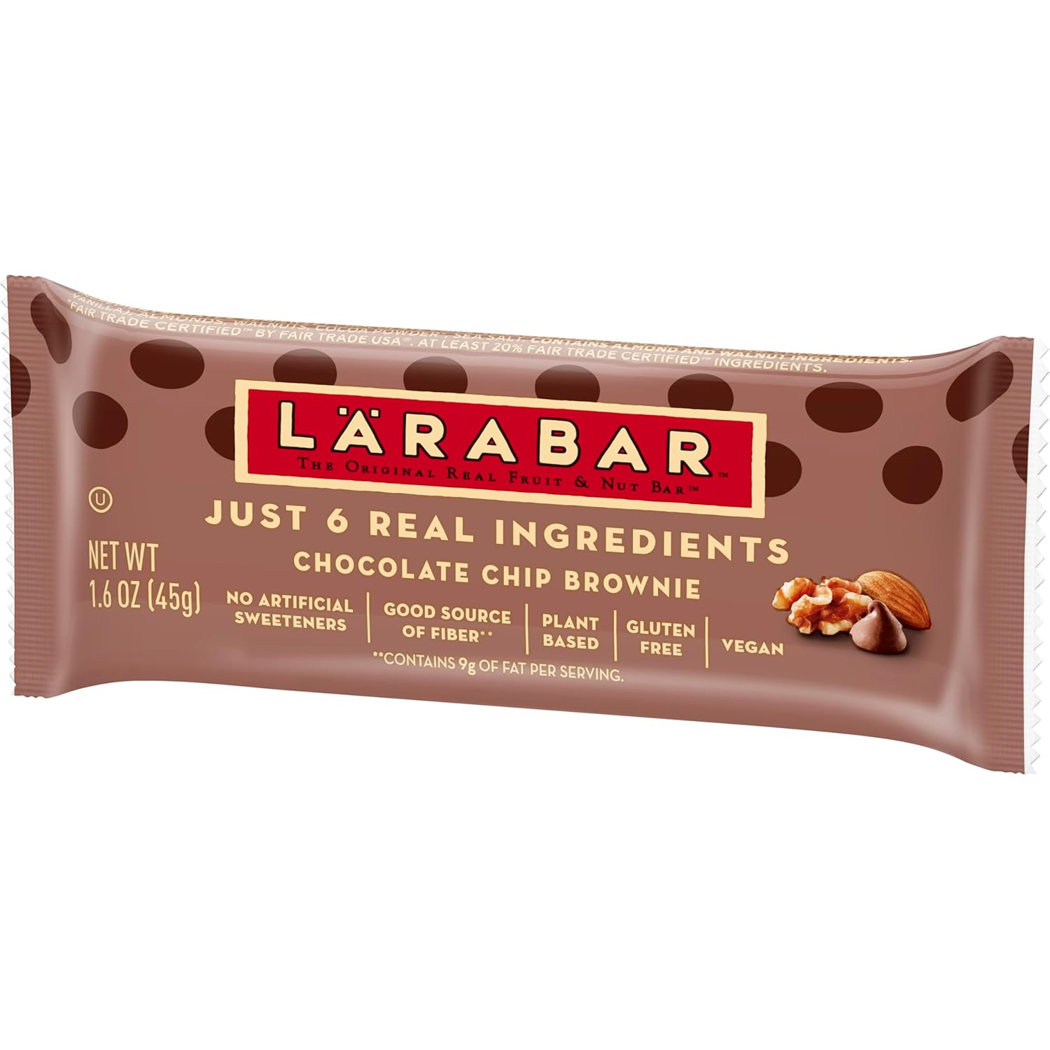 Larabar Chocolate Chip Brownie, Gluten Free Vegan Fruit & Nut Bar, 16 Ct