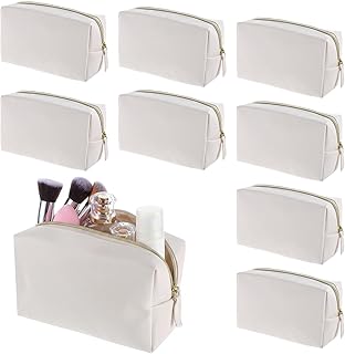 Juego de 8 bolsas de maquillaje de piel sinté...