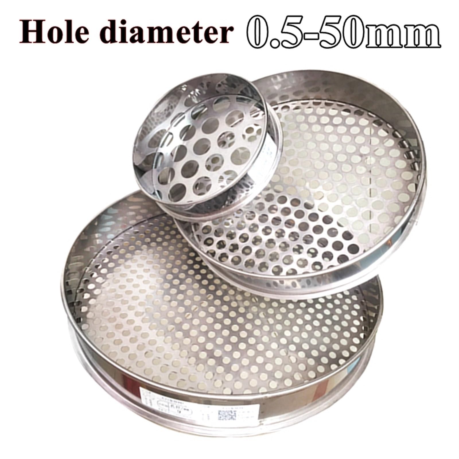 Diameter 25cm Rond Gat 304 Roestvrijstalen Zeef 1mm