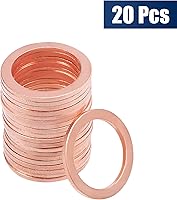 Vista 4 de uxcell Anillo de sellado plano de cobre M18 x 0.945 in x 0.059 in para tuerca de tornillo