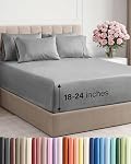 Extra Deep Queen Sheet Set - 6 Piece Breathable & Cooling Sheets - Hotel Luxury Bed Sheets Set - Easy & Secure Fit - Soft, Wrinkle Free & Comfy Sheets Set - Ice Blue Sheet Set with Extra Deep Pockets