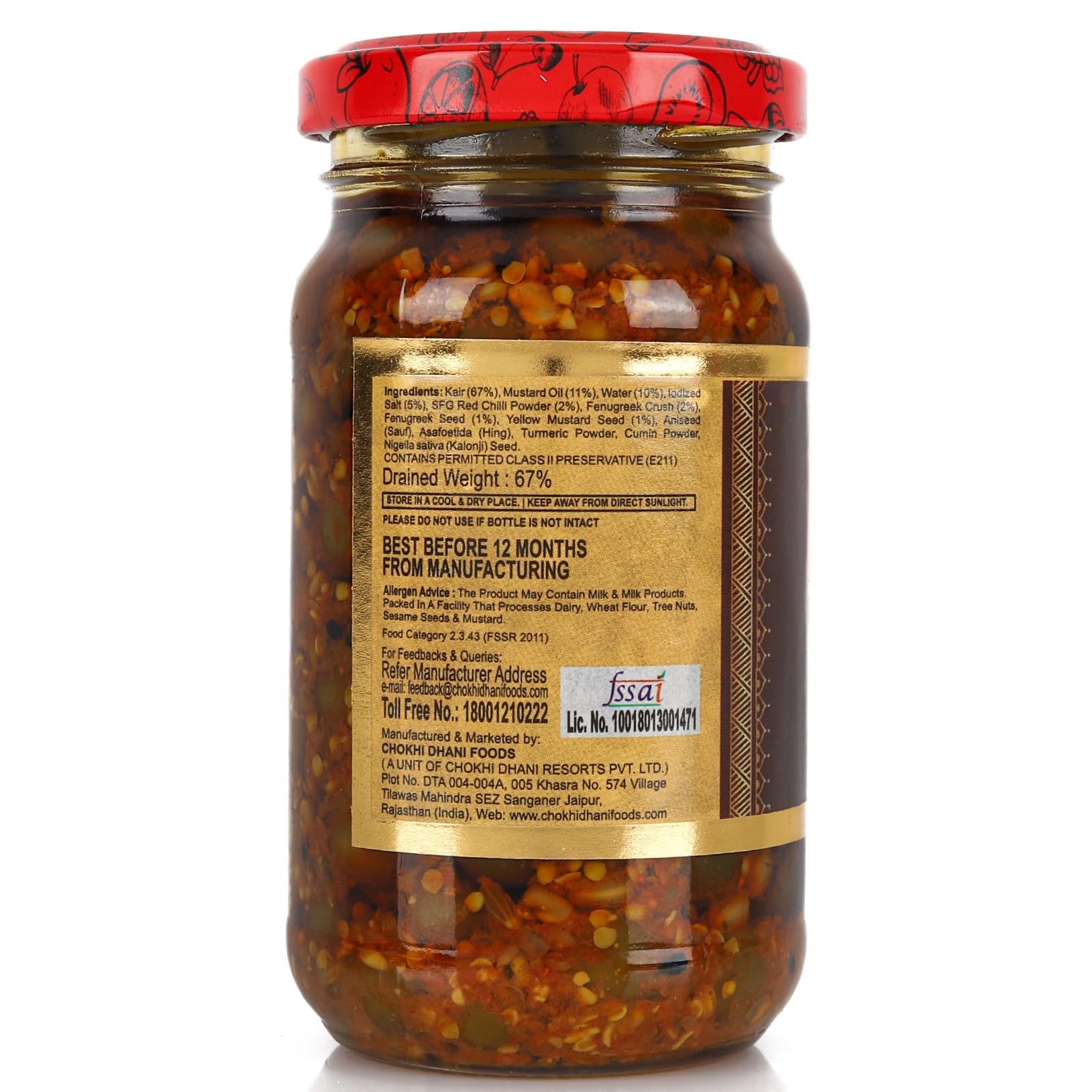 Chokhi Dhani Kair Pickle | Tangy and Spicy | Rajasthani Homemade Tenti Ker ka Achar | Glass Jar (Pack of 2, 200g Each) - Image 6 thumbnail