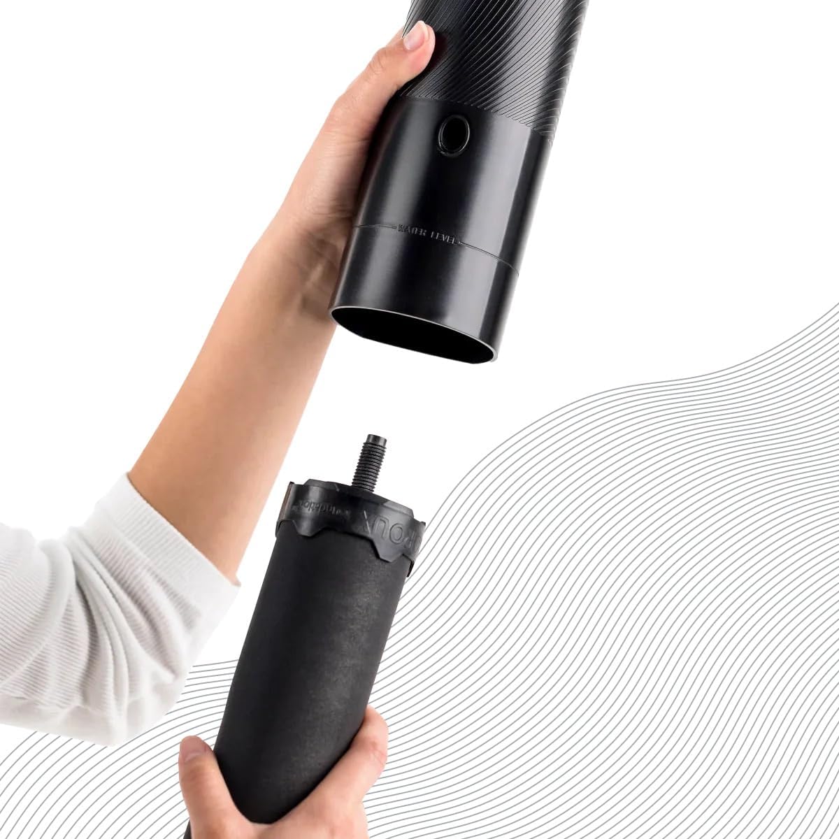 BOROUX Automatic Priming Pump, Battery-Powered Filter Primer, 90-Second Cycle, Black Stainless Steel