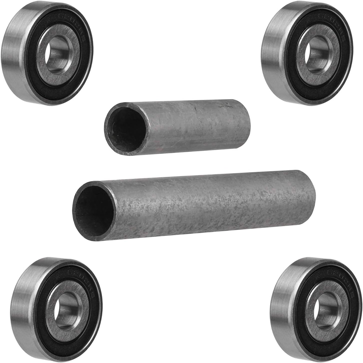 4PCS 6202 RS Ball Bearings and Front Rear Spacers Bushes Sleeves for 15mm to 12mm Dirt Pit Bike Wheel Axle
