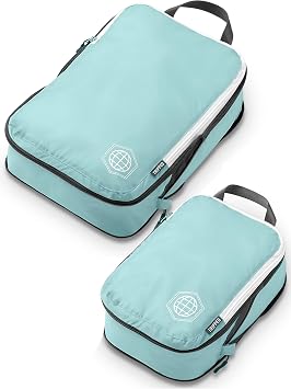 Compression Packing Cubes Set for Carryon Travel-Lightweight Durable Luggage Organizer Bags