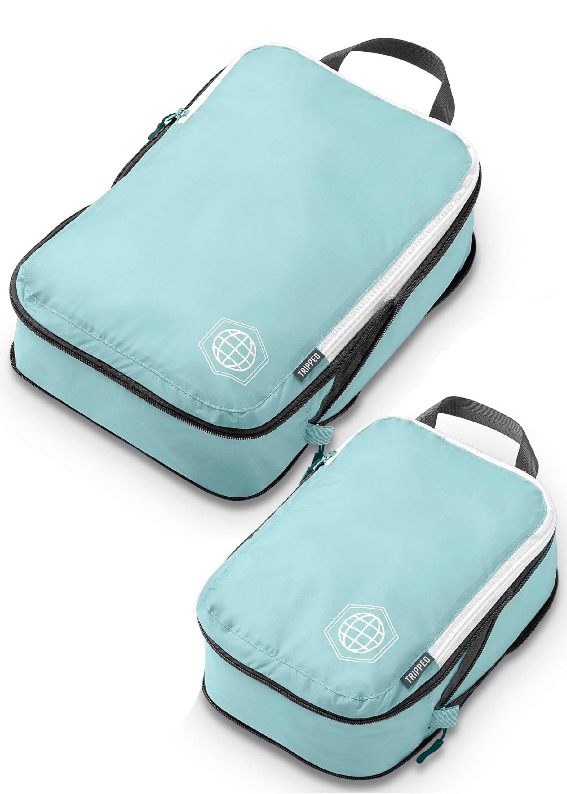 TRIPPED Travel GearCompression Packing Cubes Set for Travel - Lightweight, Durable Clothes Organizer for Carry-On Luggage and Suitcases by TRIPPED Travel Gear