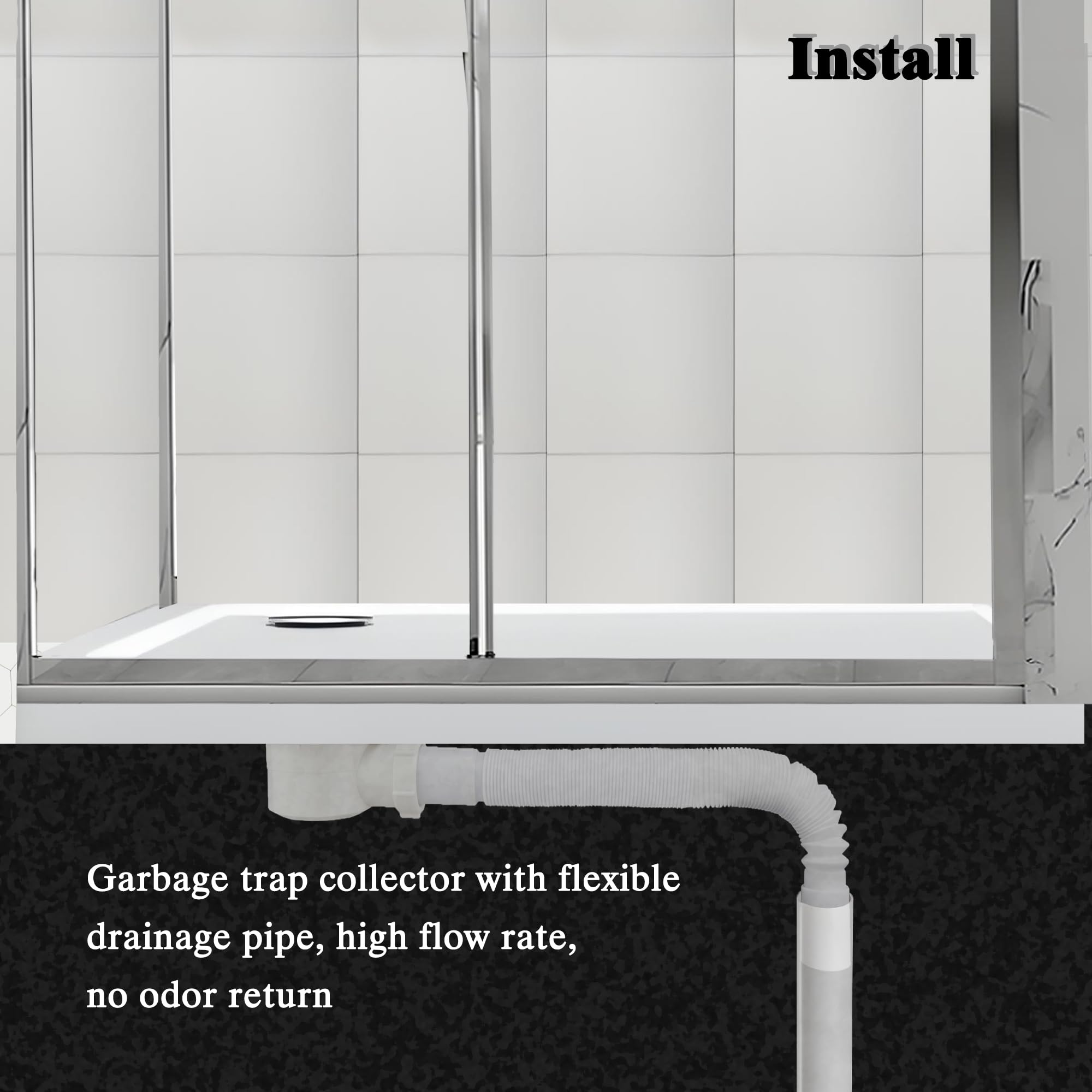 Shower Drain Bathroom Drain Replacement 2 Inch Low Profile With Side Outlet Pvc Shower Base preview