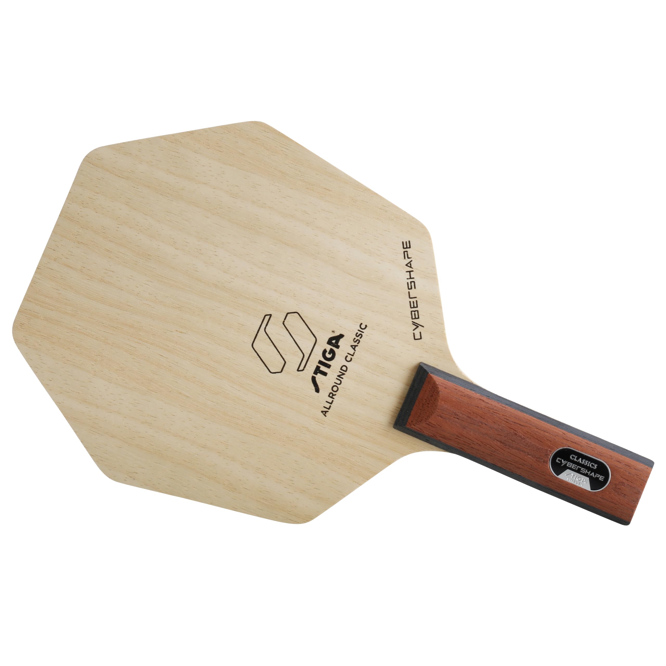 STIGA Allround Classic Cybershape - Offensives 5-Layer Tischtennisholz - Leichtgewichtig mit Präzision und Gefühl - Gerader Griff