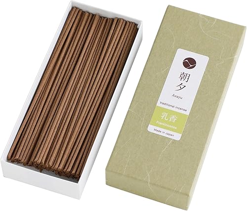 Asayu Japan Varillas de incienso de humo tradicional (1.41 oz) para meditación matutina, relax o yoga, hecho en Japón, incienso