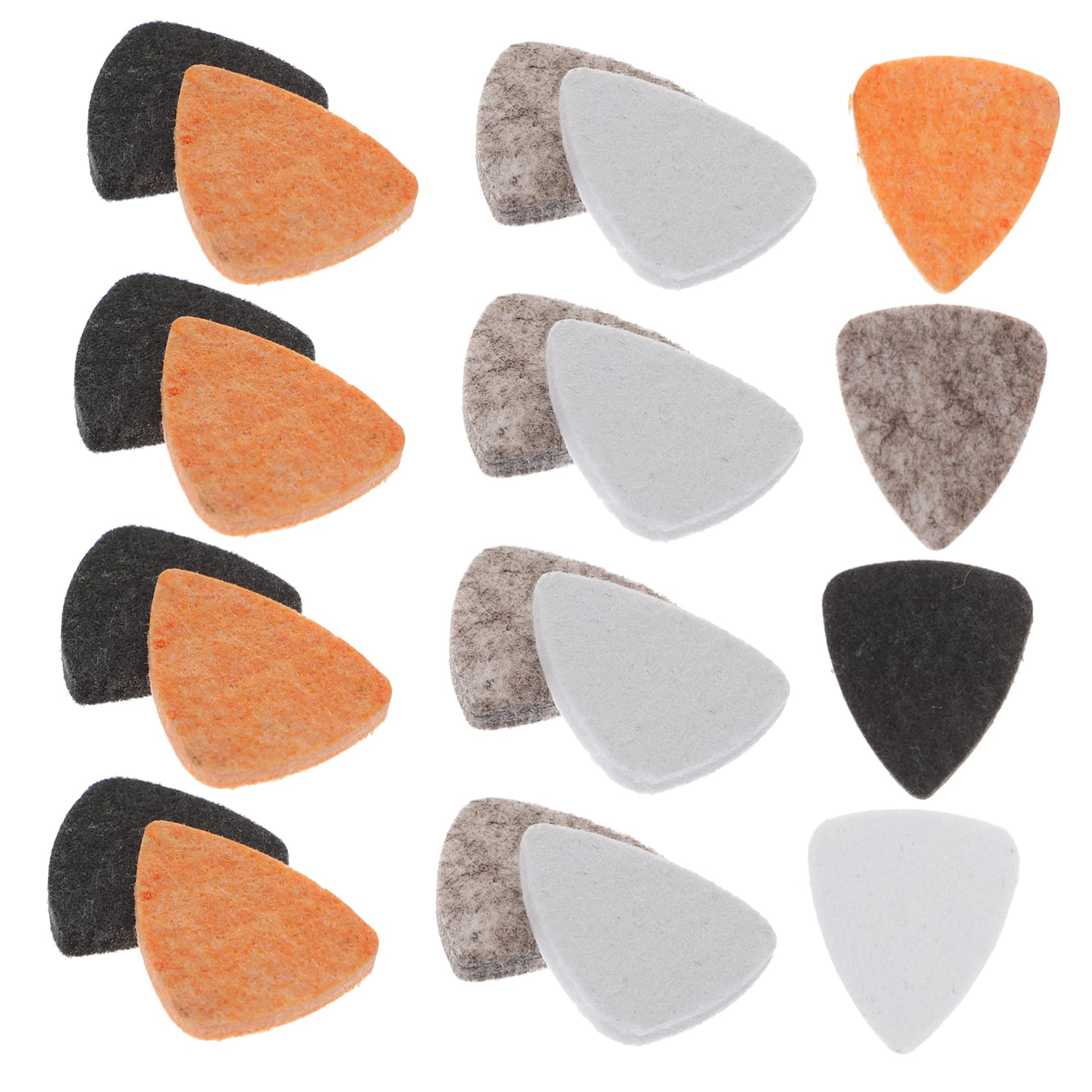 Toyvian 80piezas Púas De Guitarra De Fieltro Para Ukelele y Guitarra Clásica Púas De Pulgar Profesionales y Accesorios Musicales Prácticos