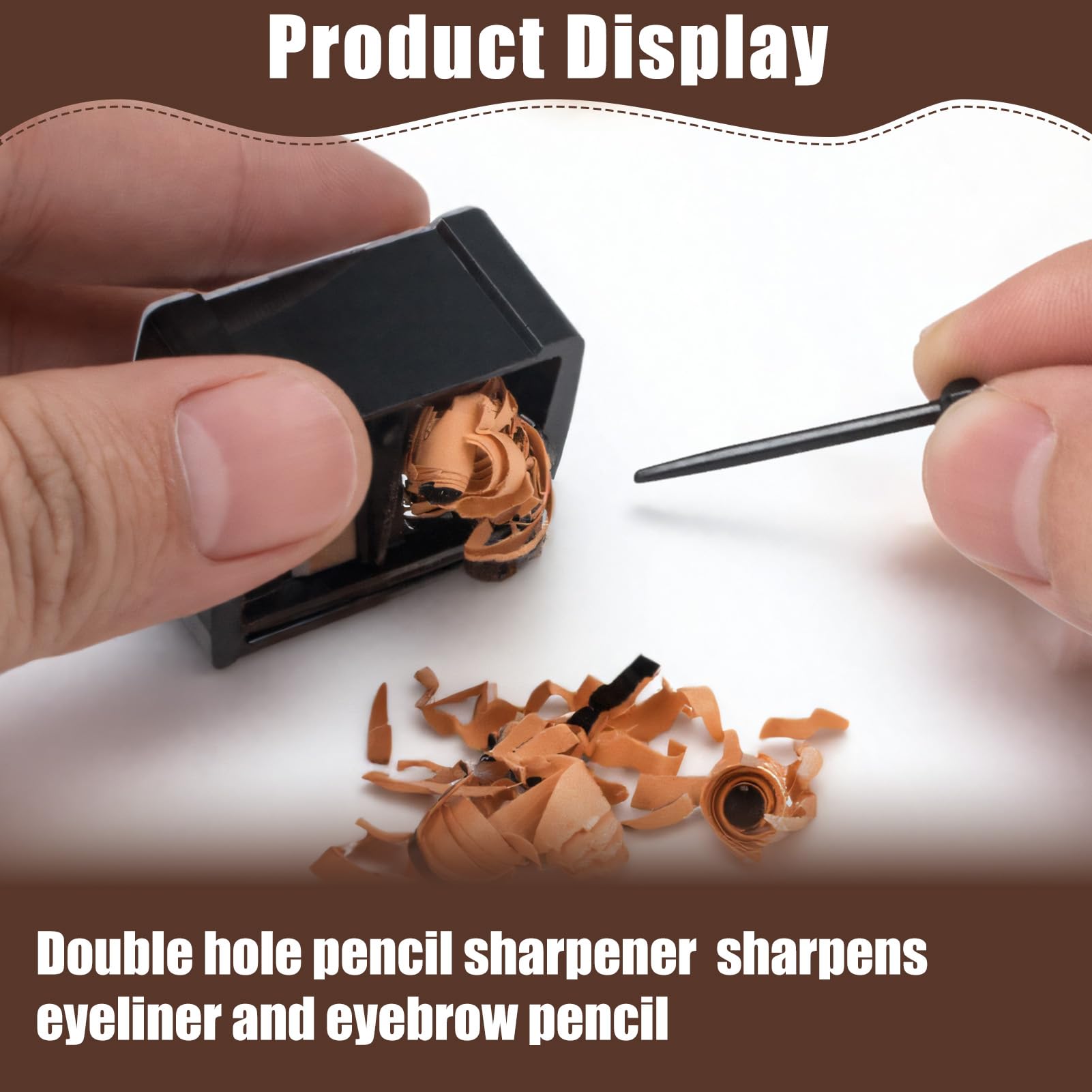 Sacapuntas de Maquillaje Doble - Afilador Universal para Lápices de Ojos y Labios con Cuchilla de Precisión - Accesorios De Maquillaje