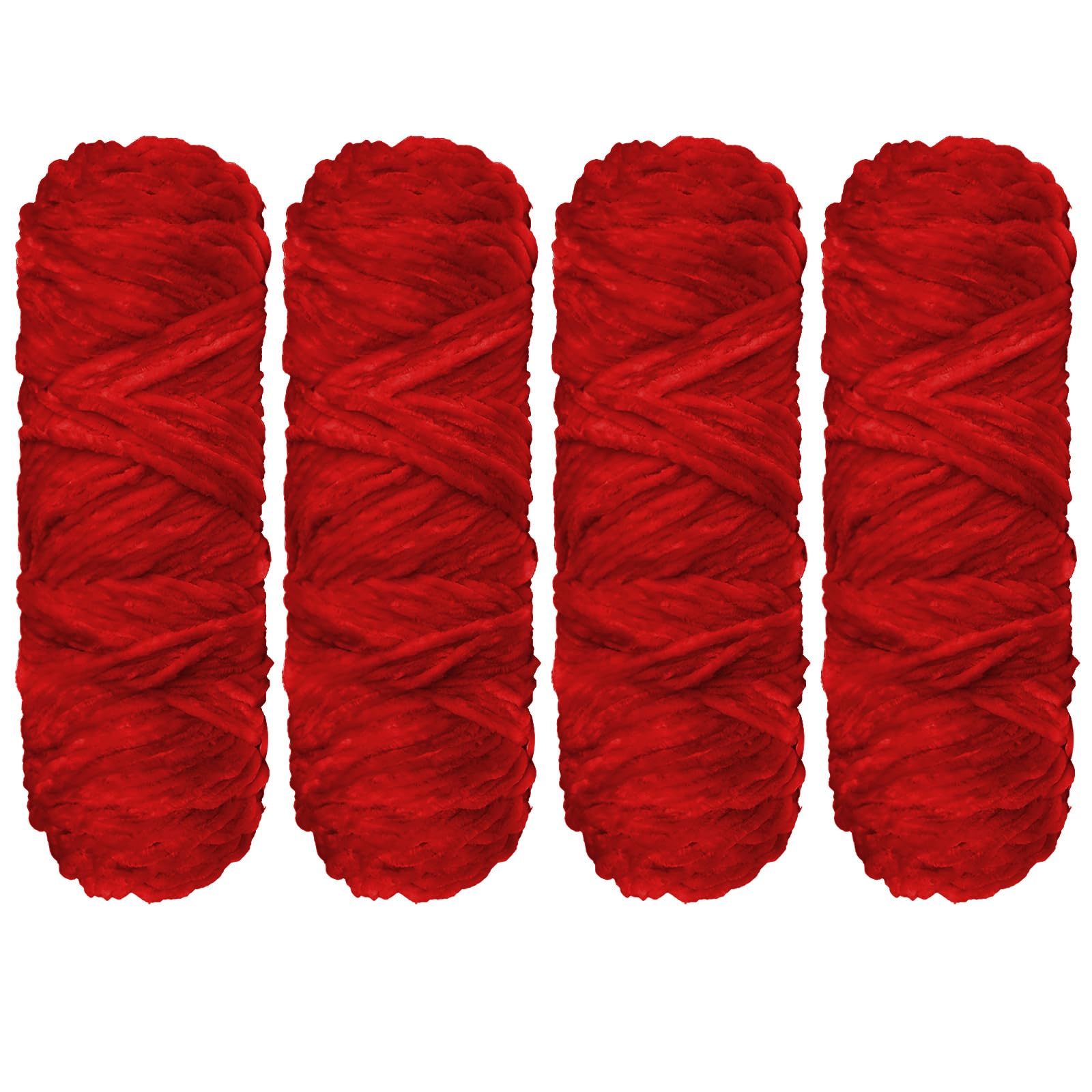YINVA Wolle Zum Häkeln 400g(4pcs×100g) Flauschige Wolle Velvet Babywolle Weiche