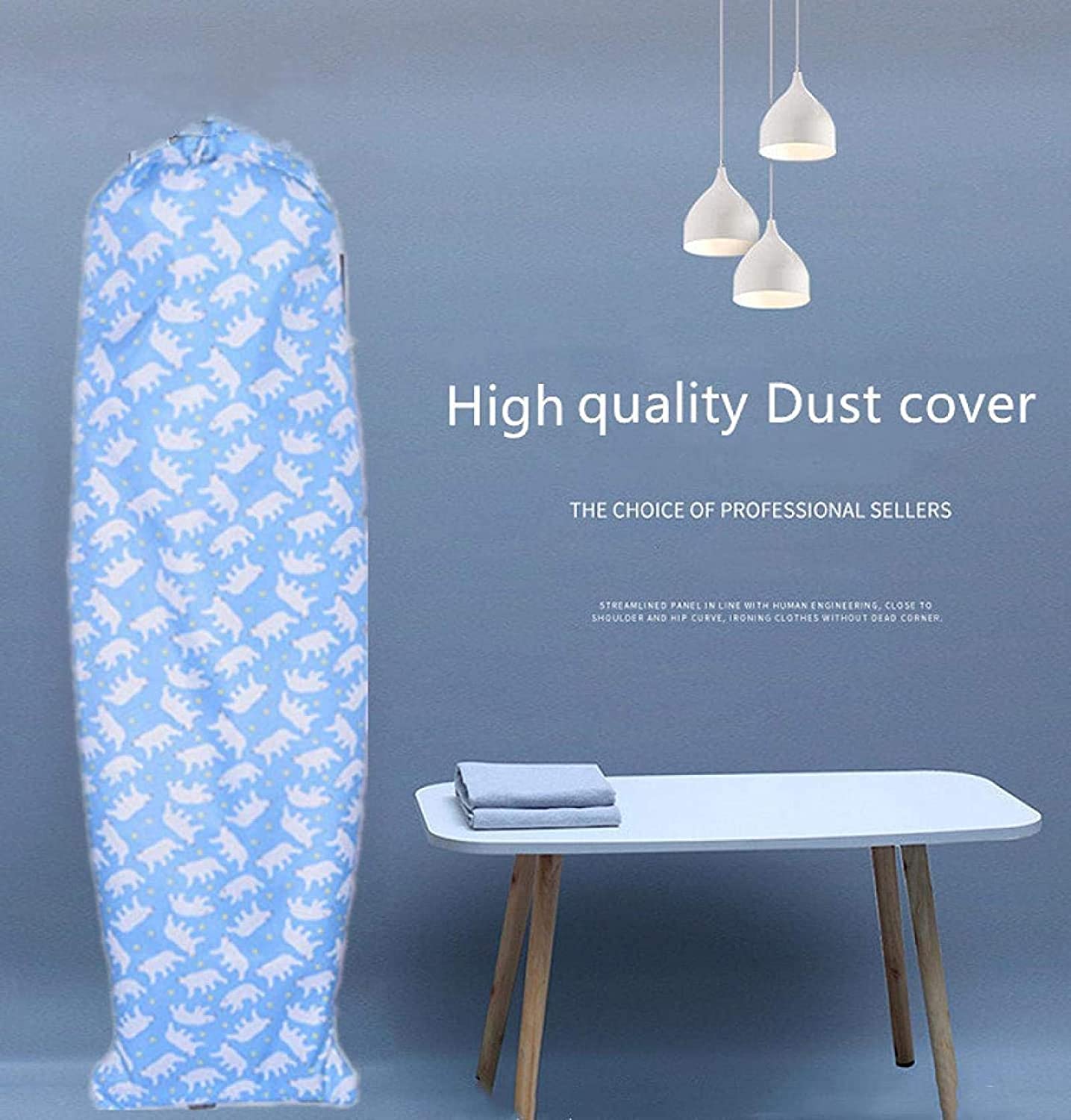 WTAIS Table de Repassage - Housse Anti-PoussièRe, ImperméAble Et Anti-Insectes, Pliable - Housse Planche à Repasser, Anti-Salissures - Sac De Rangement, Accessoire de Protection de Table de Repassage