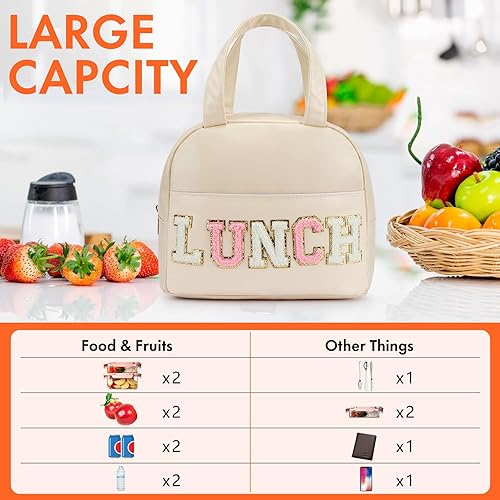 Miniatura 3 de Bolsa de almuerzo aislada para mujer, bolsa de almuerzo impermeable para hombres, lonchera aislada para mujeres, bolsa de almuerzo portátil