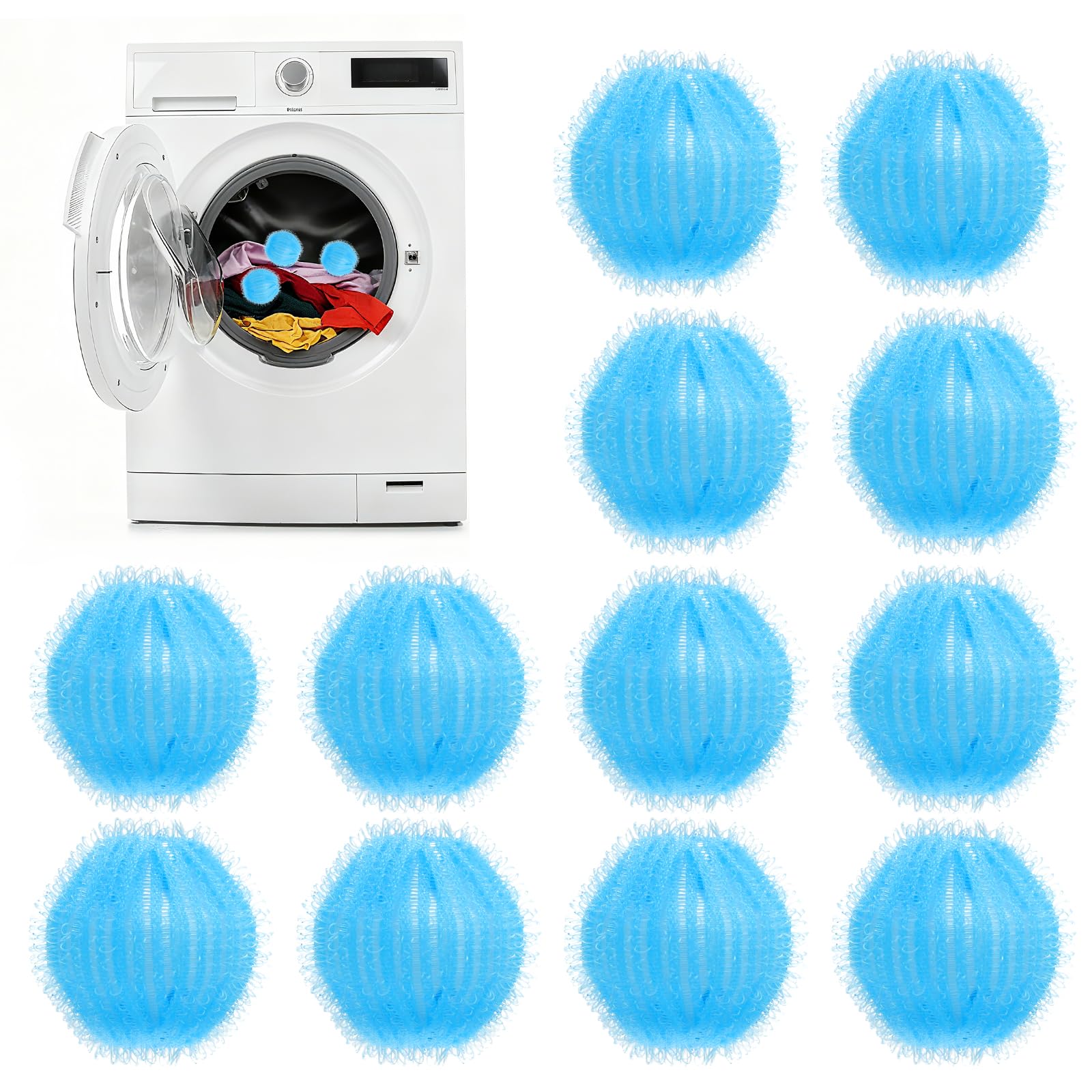 SET PALLINE CATTURA RIMUOVI RACCOGLI CAPELLI E PELI PER LAVATRICE RIUTILIZZABILE