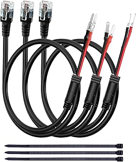 Radar Detector Hardwire Power Cord, Rearview Mirror Plug Cable, with Inline Fuse Holder,Suitable for Uniden Escort Beltronics Valentine One Cobra Whistler Radar Detector,3-Piece Set,16'' (RJ11)