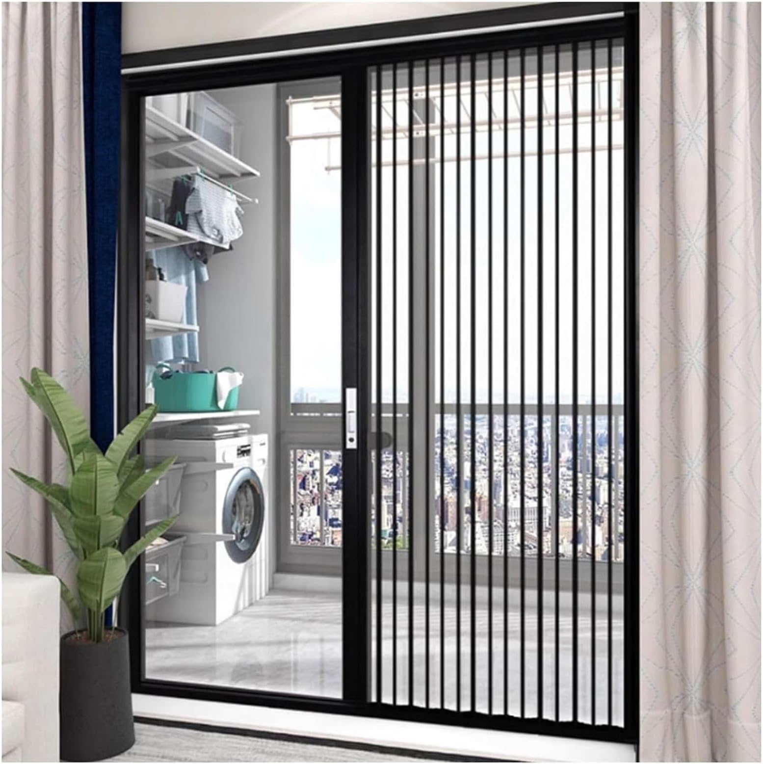 76'' 78'' 80'' 84'' Tall Transparent Crystal Panel Folding Sliding Door, Acrylic Locking Invisible Accordion Doors for Bathroom Toilet Bathroom Partition, Indoor Outdoor Clear Room Divider Door(125x20