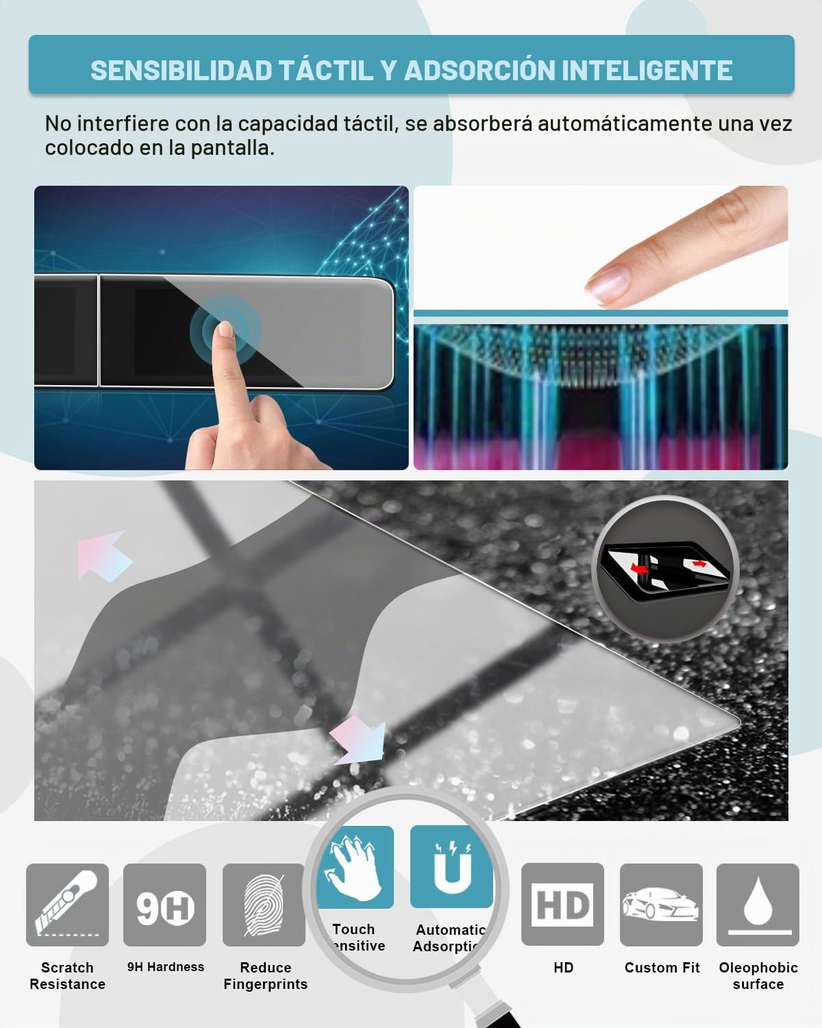 CDEFG Compatible con Mercedes Benz Clase A Clase B W177 W247 GLA GLB 2019-2025 Navegación Protector de Pantalla Vidrio Templado 10,25 pulgadas Resistente a los arañazos GPS 9H Protector de Pantalla