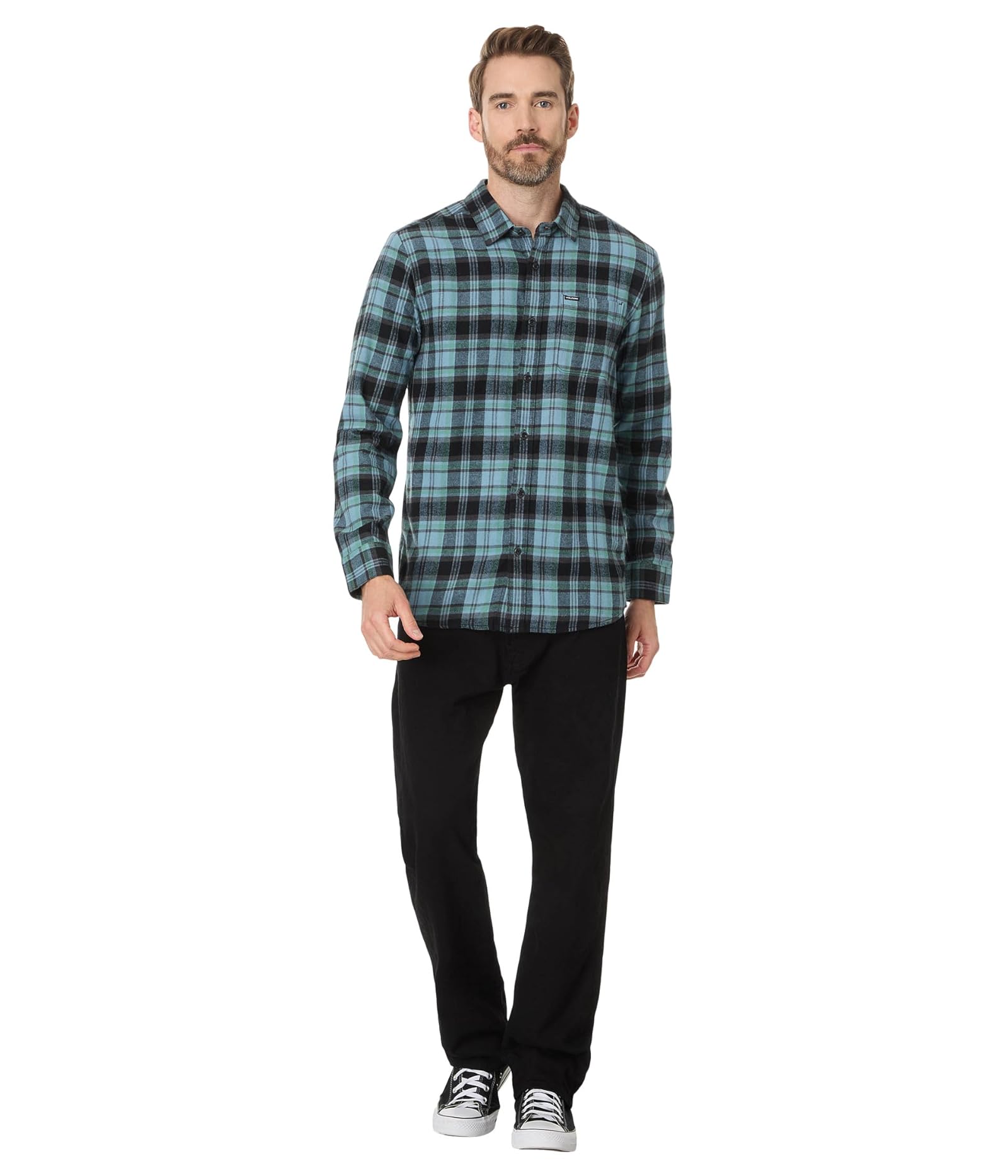 Man's Shirts & Tops Volcom Caden Plaid Long Sleeve - Picture 5 of 17