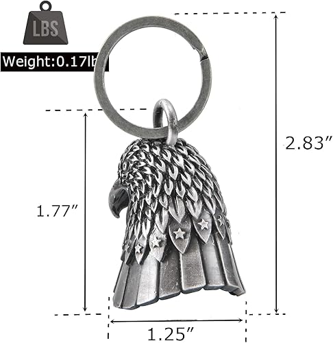 Miniatura 4 de Paquete de 2Campanas de motocicleta para motociclista Guardian con colgador, accesorio de motocicleta o llavero para buena suerte