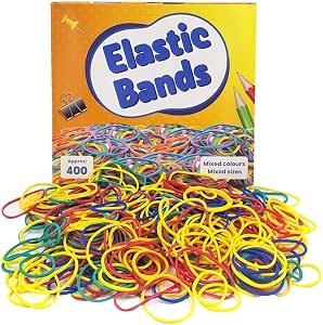 Lot De 24 élastiques à Cheveux - Couleurs Mélangées, Sans Métal, Diamètre 35 Mm - Neuf