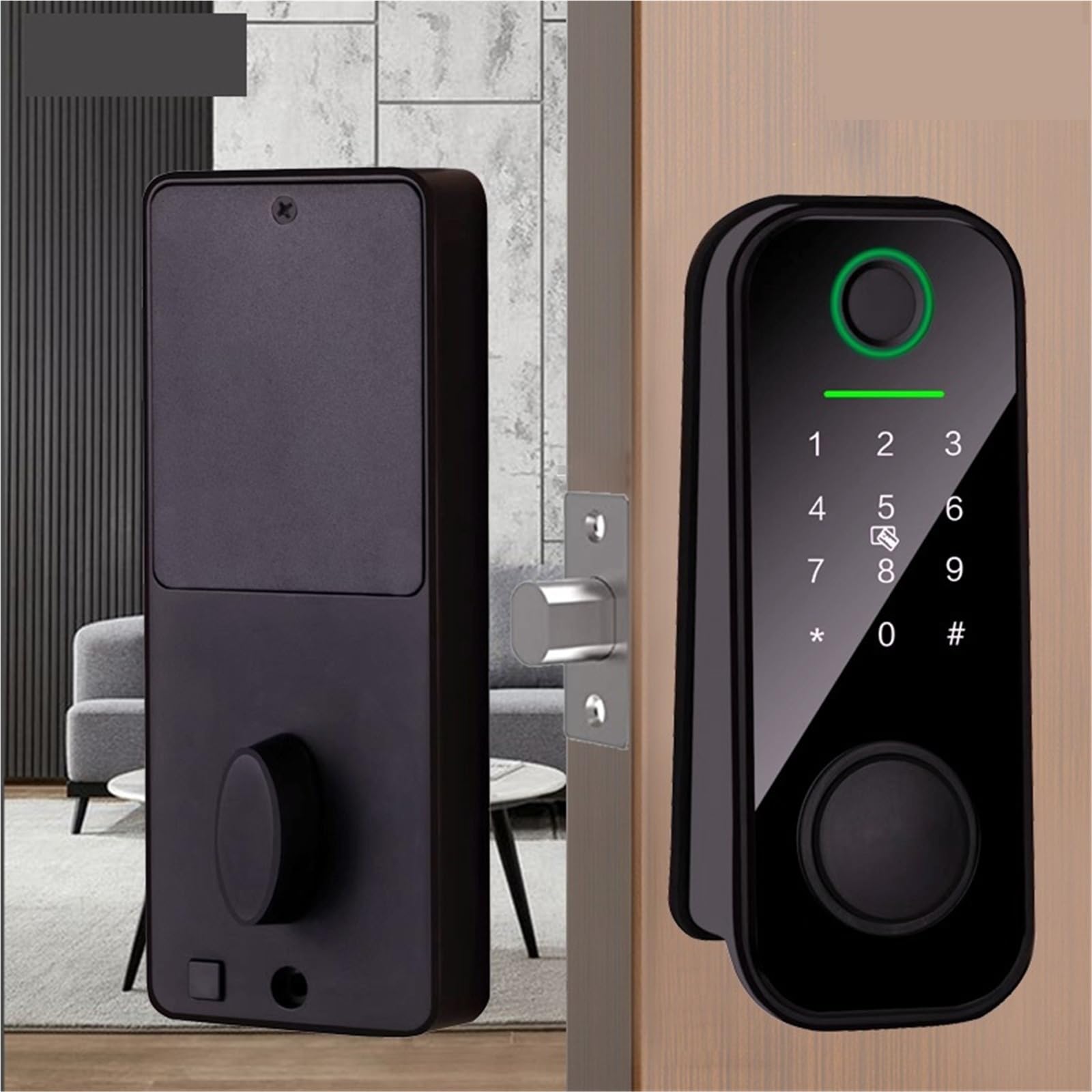 Serrure de porte à empreintes digitales, Bluetooth, application intelligente, déverrouillage distance, mot passe, serrure électronique Bureau Commercial