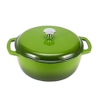 Amazon Basics Rotondo Casseruola forno olandese in ghisa smaltata