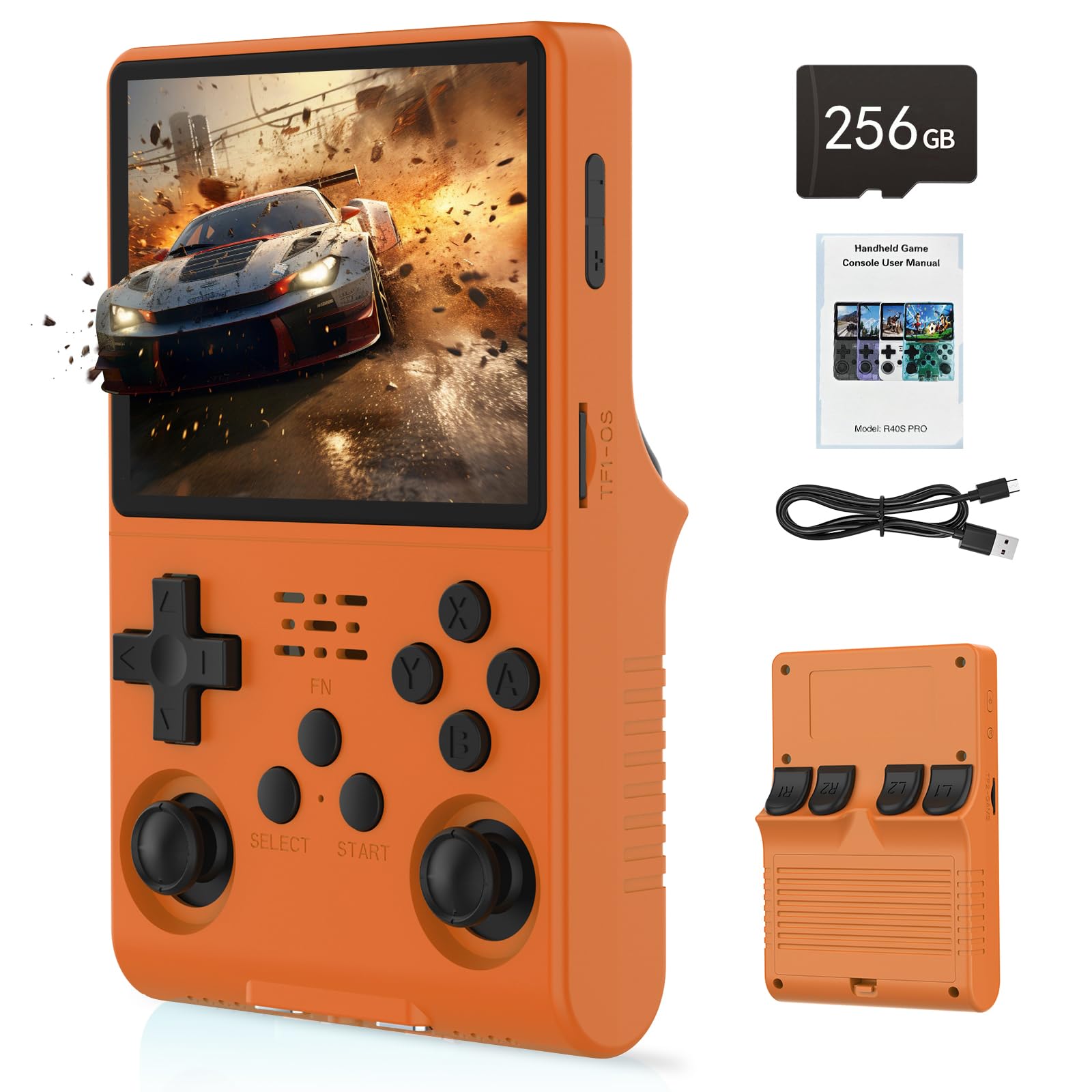 RegiisJoy 30000 in 1 Handheld Game Console, 3.5 inch IPS Screen Retro Game Console, 256G Mini Portable Pocket Arcade 3800mAh 45 simulators