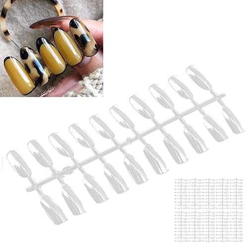 Miniatura 2 de 200 puntas de uñas postizas, puntas de uñas postizas transparentes, extensiones de uñas, palos de exhibición de uñas, puntas transparentes, tabla de