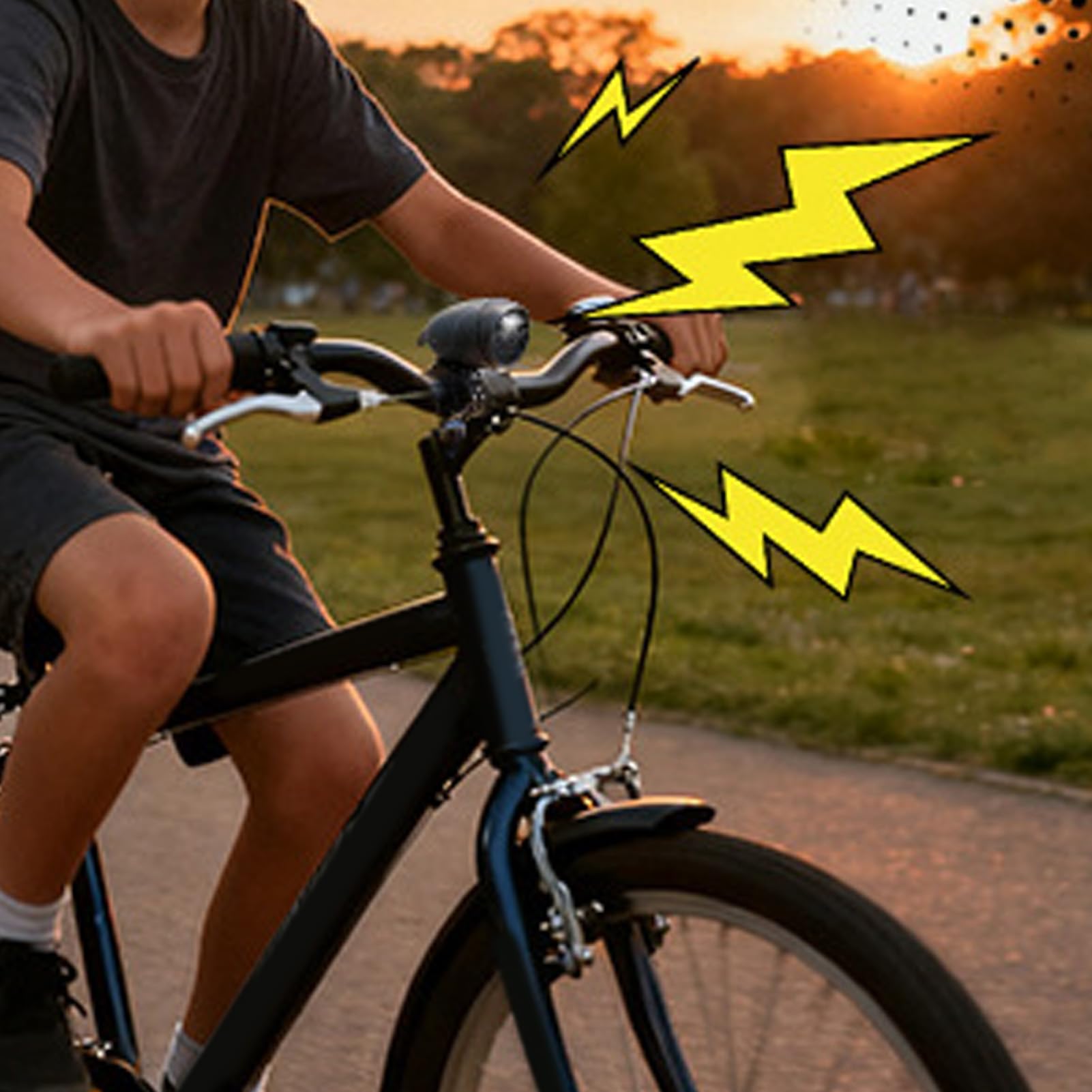 Clacson Elettrico per Bici con Suono Personalizzabile e Telecomando per Ciclismo ABS Impermeabile, Confezione da 1
