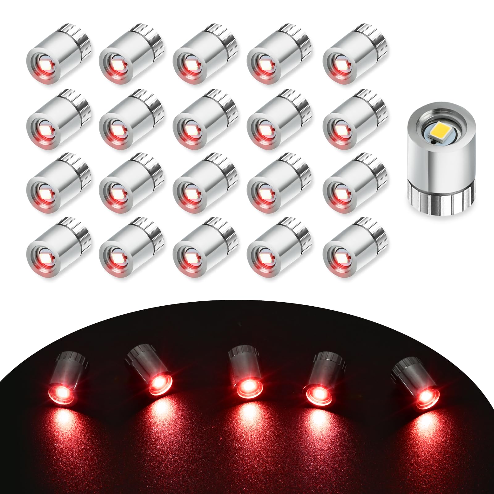 20 Mini Lampes LED à Pile Blanc Chaud - Accessoires Maison De Poupées Et Modèles 3D