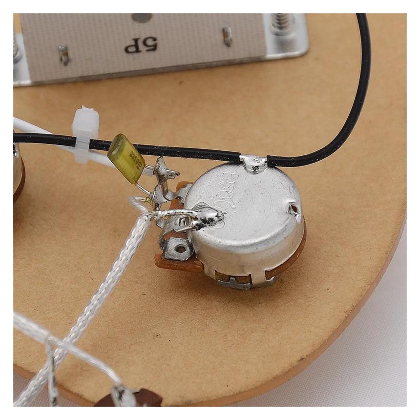 1 juego de arnés de cableado para guitarra eléctrica SSH potenciómetro de 500 K interruptor de 5 vías