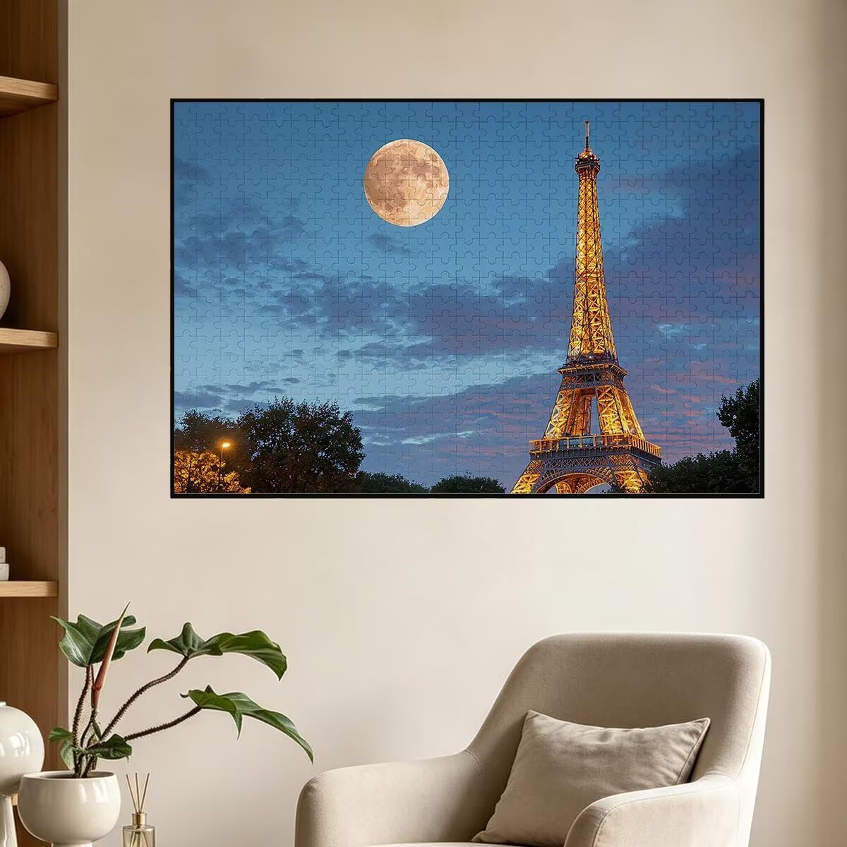 Puzzle 4000 Pezzi Parigi, Puzzle Adulti Luna in Legno, 141x87cm -1447